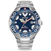 Citizen Men's Eco-Drive Promaster Sea Orca Silver Stainless Steel Watch, ISO Compliant, Blue Dial (Model: BN0231-52L)
