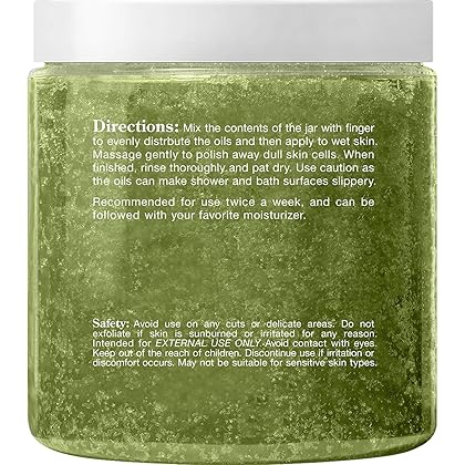 Majestic Pure Matcha Green Tea Body Scrub for All Natural Skin Care - Exfoliating Multi Purpose Body and Facial Scrub Moisturizes and Nourishes Face and Skin - 10 oz - Great Gift for Her