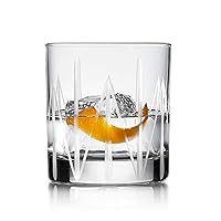 Libbey Cut Cocktails Structure Rocks Glasses, 11-ounce, Set of 4