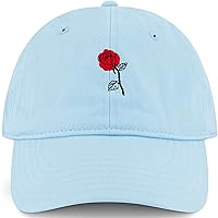 Concept One Disney's Beauty and The Beast Belle Embroidered Rose Cotton Adjustable Baseball Cap