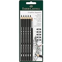 Faber-Castell Graphite Aquarelle 5 Grades Pencils with Brush