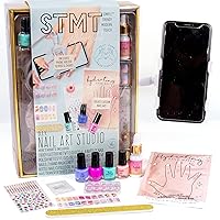STMT Self-Love Club D.I.Y. Nail Art Studio by Horizon Group USA, 10+ Essentials for at-Home Manicure Including Nail Polishes, Soothing Hand Mask, Cuticle Oil, Phone Holder, Nail Stickers & More