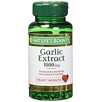 Nature's Bounty Garlic Extract 1000 mg,100 Count (Pack of 4)