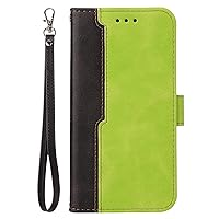 XYX Wallet Case for Samsung S21 Plus, Premium PU Leather Wallet Case with Wrist Strap Card Slots and Kickstand Flip Cover for Galaxy S21 Plus, Green