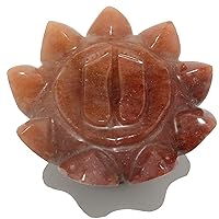 Red Aventurine Lotus Feet of God Flower Crystal 2.5-2.75 Inches