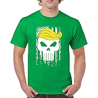 Trump Flag 2024 T-Shirt Make America First Great Again Deplorable Skull My President MAGA Republican FJB Men's Tee