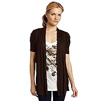 AGB Women's Short Sleeve 2Fer Cozie with Screen Print Drape Inset