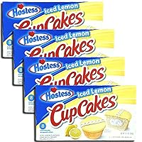 Hostess Iced Lemon CupCakes 8 Count Packages (Pack of 4)