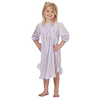 Big Girls Long Sleeve Traditional Nightgown, (8-14)