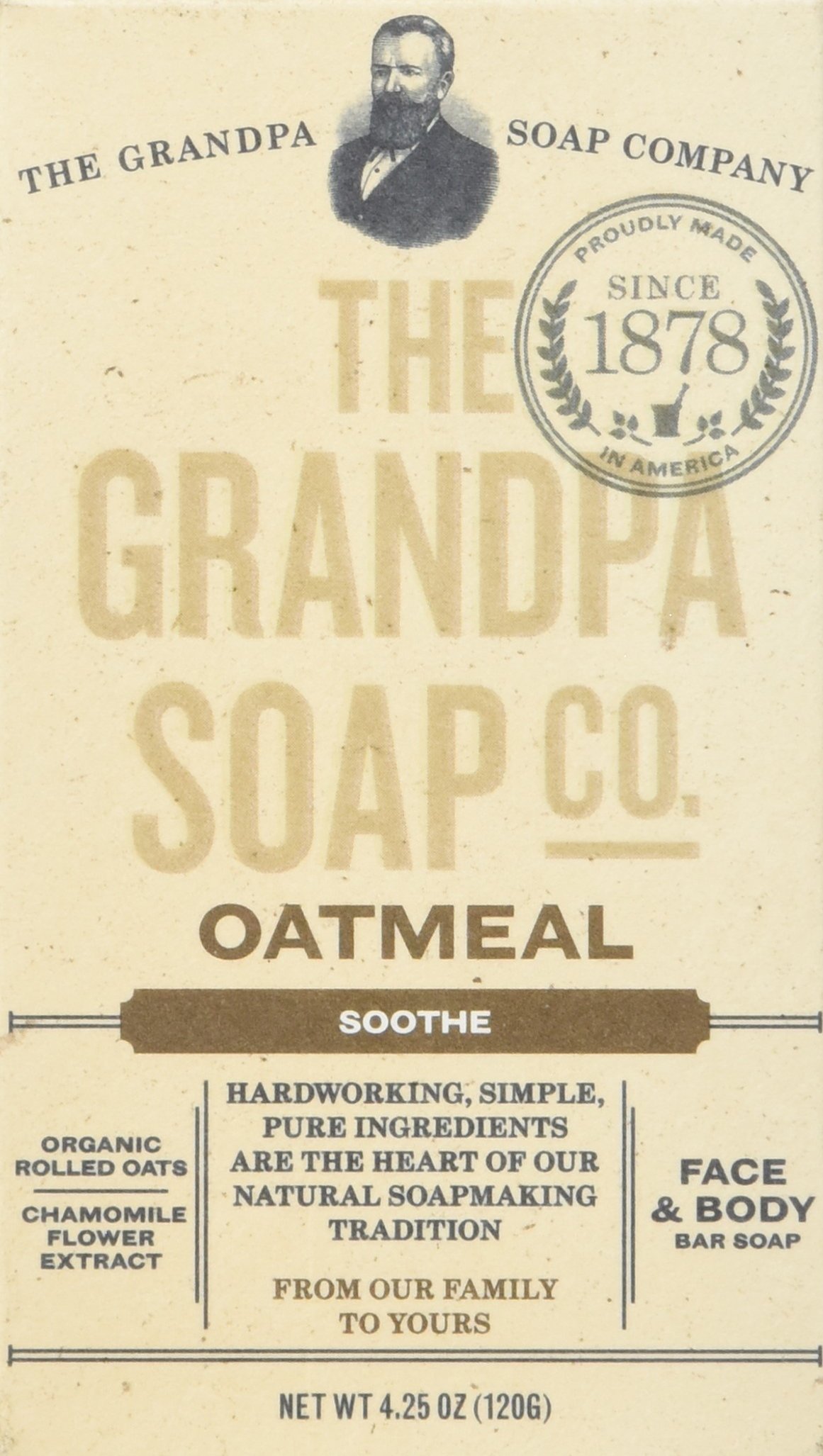 Grandpa's Soap Bar Oatmeal, Soothe, 4.25 Oz