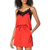 The Drop Women's Natalie V-Neck Lace Trimmed Camisole Tank Top