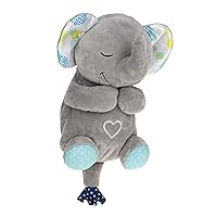 Nuby Lifelike Animated Sleeping Elephant with 8 Soothing Lullabies & 4 Calming White Noises, 30 Min Non-Stop