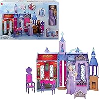 Mattel Disney Frozen Arendelle Doll-House Castle (2+ ft) with Elsa Fashion Doll, 4 Play Areas, and 15 Furniture and Accessory Pieces from Disney’s Frozen 2