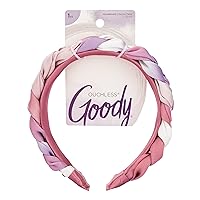 GOODY Ouchless Headband For All Hair Types - Watercolor, Pink - Comfort Fit for All-Day Wear - Beautiful Design for Instant Style - Pain-Free Hair Accessories for Women, Men, Boys & Girls