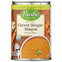 Pacific Foods Organic Carrot Ginger Bisque, Gluten Free, 16.3 Ounces (Pack Of 12)