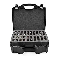 CASEMATIX Miniature Storage Hard Shell Figure Case - 80 Slot Figurine Minature Carrying Case with Customizable Foam Layer for Large Miniatures Compatible with Warhammer 40k, DnD & More!