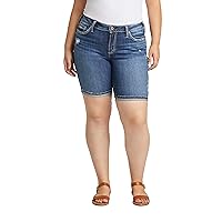 Silver Jeans Co. Women's Plus Size Suki Mid Rise Bermuda Short