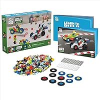 PLUS PLUS - Learn to Build Vehicles, 360 Pieces - Construction Building Stem / Steam Toy, Interlocking Mini Puzzle Blocks for Kids