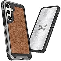 Ghostek Atomic Slim Galaxy S24 Plus Case with Shockproof Military Grade Aluminum Bumper, Leather Back and Wireless Charging Compatible Phone Cover Designed for 2024 Samsung S24+ (6.7