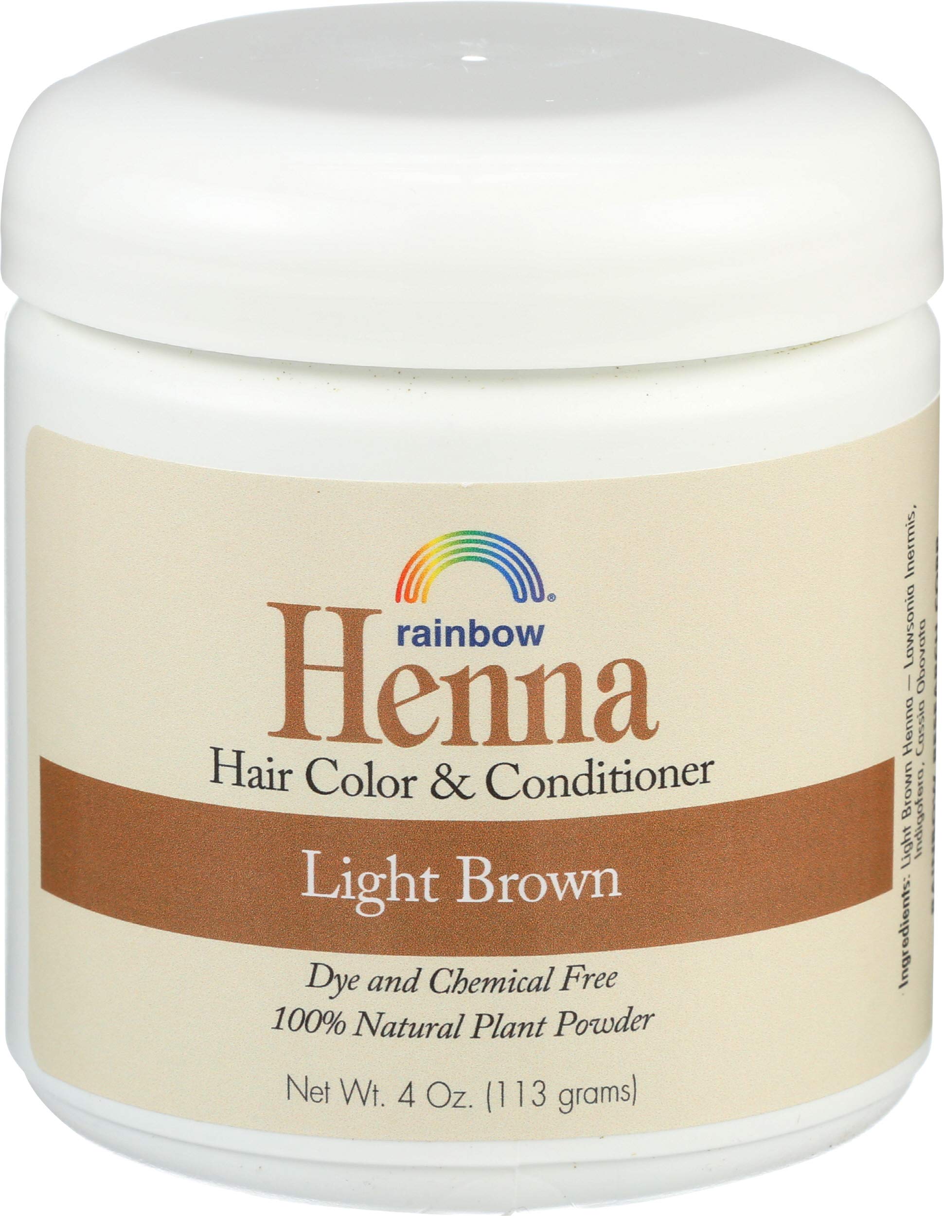 Rainbow Research Henna Hair Color and Conditioner Persian Light Brown, 4 Ounce