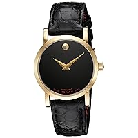 Movado Women's 0607010 Analog Display Swiss Automatic Black Watch