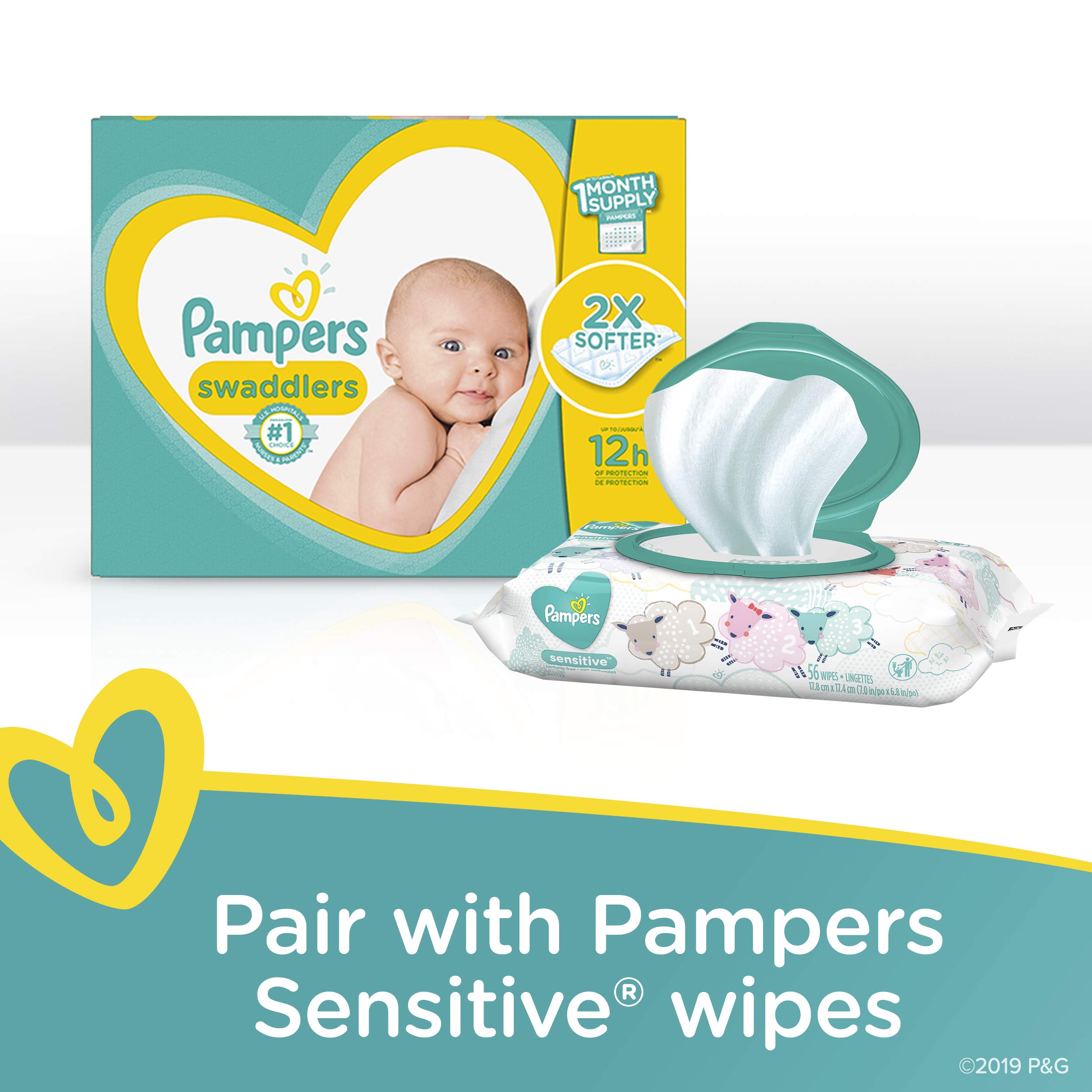 Diapers Size 6, 108 Count - Pampers Swaddlers Disposable Baby Diapers (Packaging & Prints May Vary)