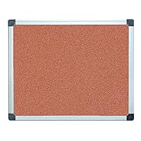 MasterVision Value Cork Bulletin Board with Aluminum Frame, 24 x 36, Natural Surface, Silver Aluminum Frame