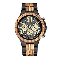 Men’s Wooden Watch, Wrist Watch for Men, Lightweight Business Fashion Analog Quartz Watch, Stylish Men’s Watch Perfect for Any Occasion