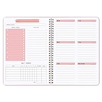 Undated Weekly Planner- Weekly Goals Notebook, A5 To Do List Planner, Habit  Tracker Journal with Spiral Binding, Tracker and Goal Planner, 5.7 x 8.0