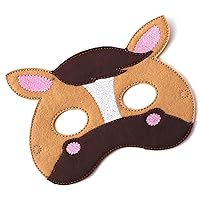 Kids Horse Felt Face Mask for Halloween Costume or Everyday Pretend Play