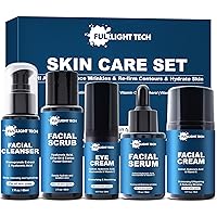 Viking Revolution Mens Facial Skin Care Kit - Includes Rejuvenating Face  Moisturizer (5oz) Microdermabrasion Facial Scrub (5oz) Foaming Cleanser  (5oz) Eye Cream (1oz)