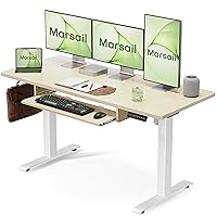 Marsail TZESD14N-1 Electric Standing Desk, 48 Inch, Natural