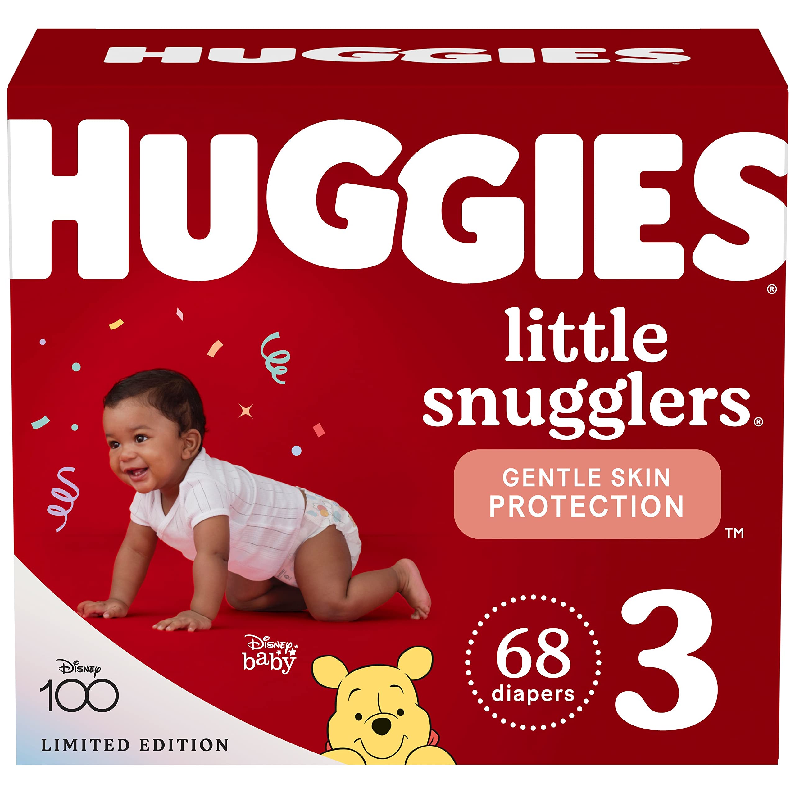 Huggies Little Snugglers Baby Diapers, Size 3 (16-28 lbs), 68 Ct