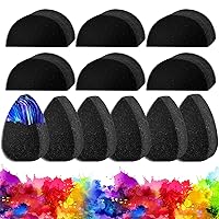 12 Pack Professional Face Paint Sponges, Black Round Face Painting Sponges High Density Face Paint Sponge Bulk Body Paint Sponge Craft Sponges Makeup Sponge for Halloween Body Face Painting Art Crafts