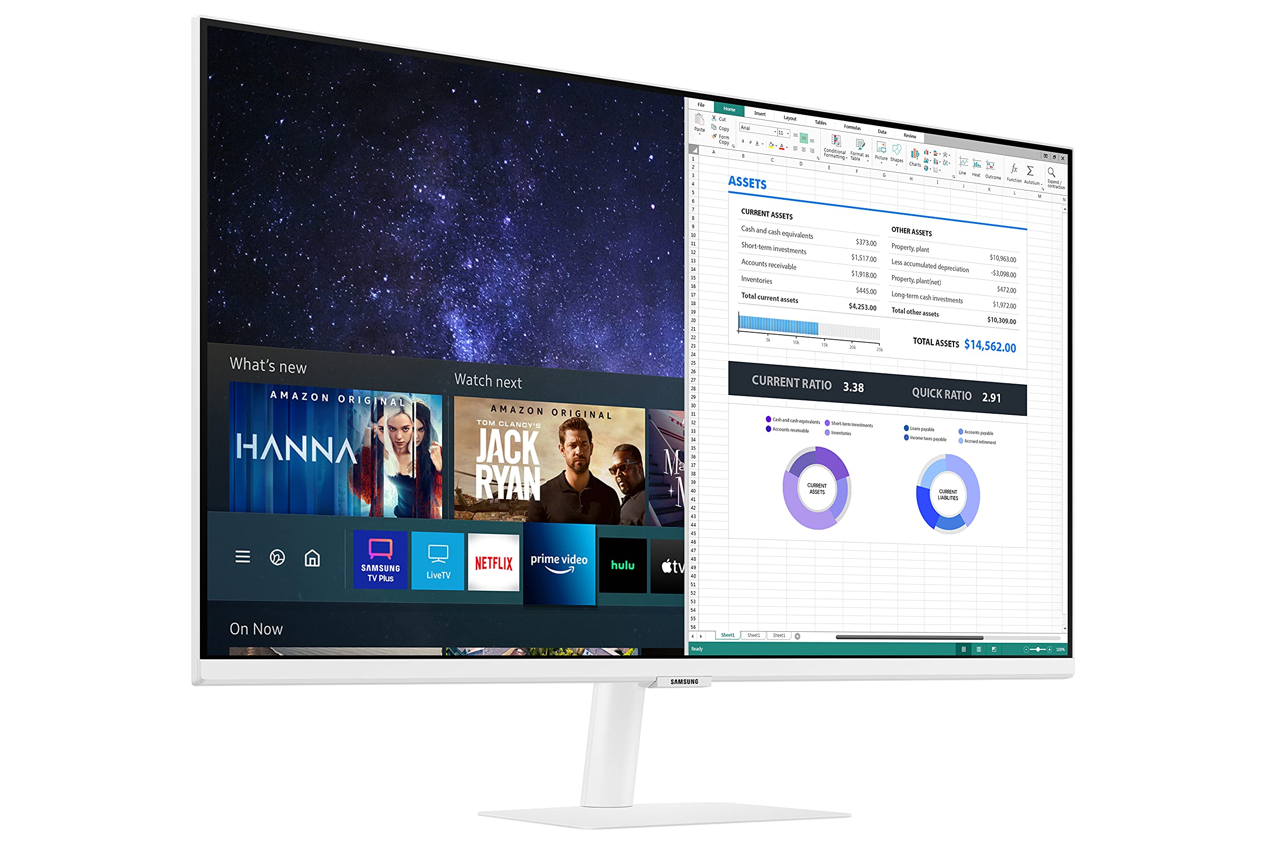 SAMSUNG 27-Inch Class Monitor M5 Series - FHD Smart Monitor and Streaming TV (LS27AM501NNXZA, 2021 Model)