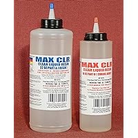 MAX CLR Epoxy Resin -Food Safe FDA Compliant Coating 48 Fluid Ounce Kit, Seals Porous Substrate, Prevents Staining from Absorption, Crystal Clear, Low Toxicity Formulation