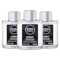 Nivea Men DEEP Comfort Post Shave Lotion - Soothe Shave irritation - 3.3 fl. oz. Bottle (Pack of 3)