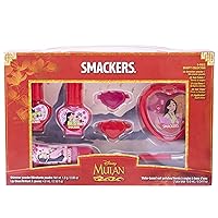 Lip Smackers Disney Mulan Makeup Gift Set for GIrls, Nail Polish Lip Gloss | Christmas Make Up Collection | Holiday Present