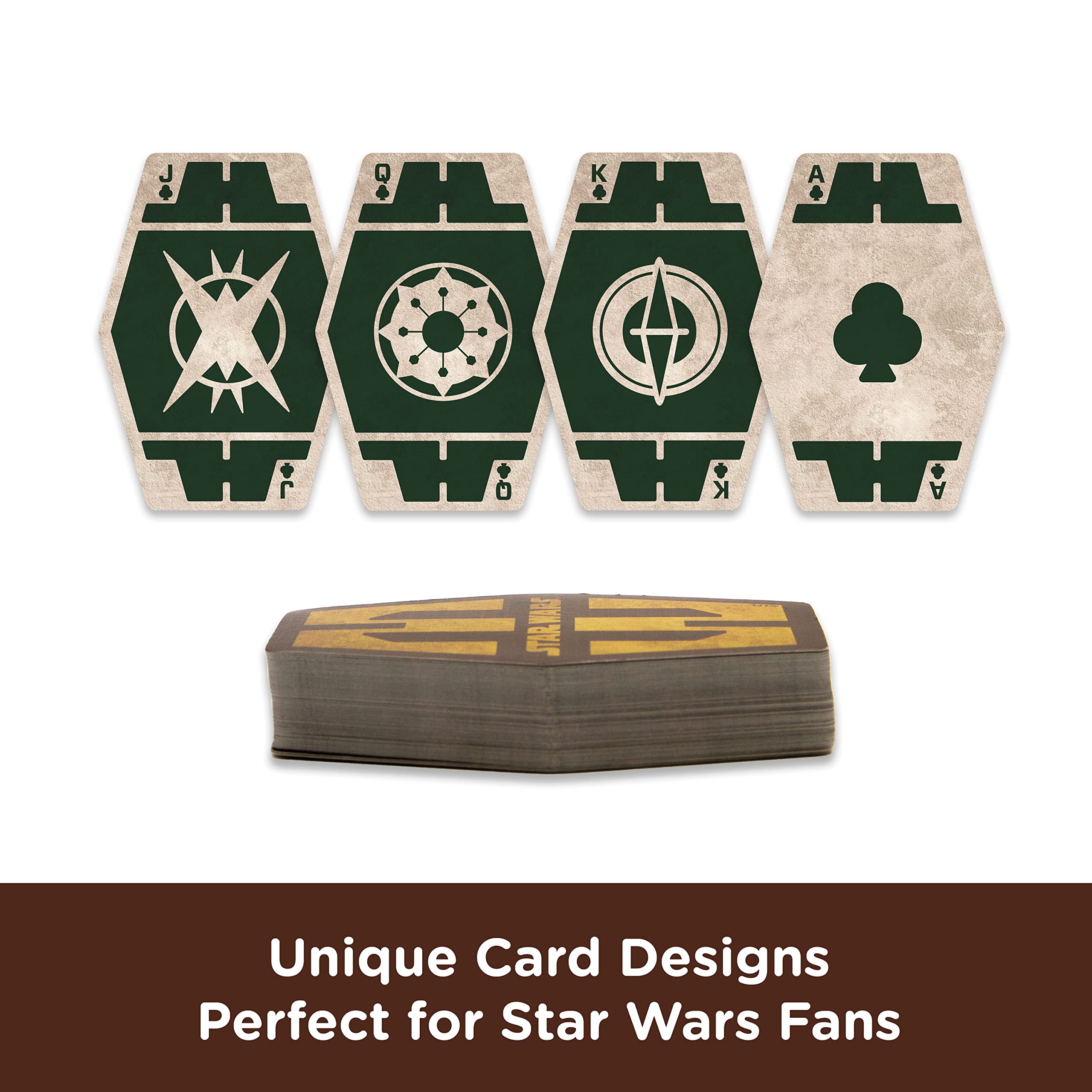 AQUARIUS Star Wars Playing Cards - Star Wars Sabacc Shaped Deck of Cards for Your Favorite Card Games - Officially Licensed Star Wars Merchandise & Collectibles