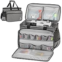 Sewing Machine Case with Removable Padding Pad, Tote Bag for Sewing Machine with Shoulder Strap for Most Standard Singer, Brother, Janome, Grey