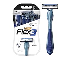 Flex 3 Men’s Disposable Razors With 3 Blades, For a Smooth and Comfortable Shave, 4 Piece Razor Kit for Men