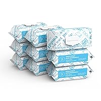 Amazon Elements Baby Wipes, Fragrance Free, White, 810 Count (9 Packs of 90) (Previously 720 Count)