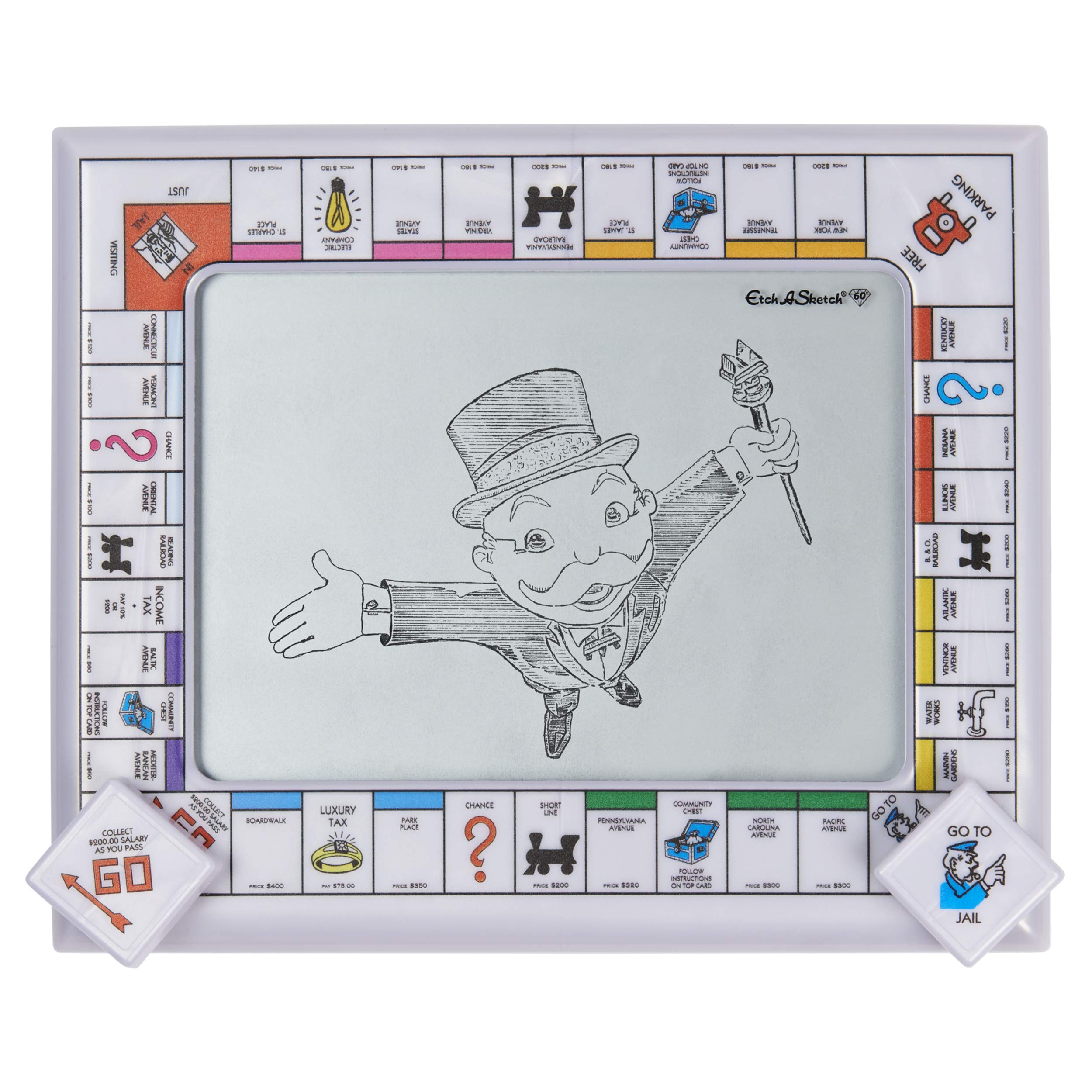Etch A Sketch Classic, Monopoly Limited-Edition Drawing Toy with Magic Screen, for Ages 3 and Up
