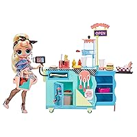 L.O.L. Surprise! OMG to-Go Diner Playset with 45+ Surprises- Miss Sundae Exclusive Fashion Doll with Color Change Features Including Accessories, Holiday Toy , Great Gift for Kids Ages 4 5 6+ Years