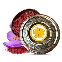 SPIRIT OF ART Saffron Threads for Cooking - Organic Saffron Spice and Super Negin A+ Grade Premium – Hand-Picked Pure Saffron for Paella, Risotto, Tea's, and all Culinary Uses - 1 Gram