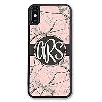 iPhone XR, Simply Customized Phone Case Compatible with iPhone XR [6.1 inch] Pink Camo Monogrammed Personalized IPXR
