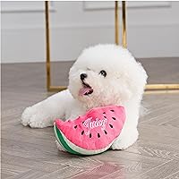 Juicy Couture Plush Watermelon Squeaky Pet Toy for Cats and Dogs