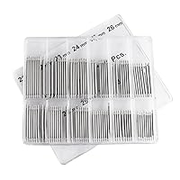 100/Pk Stainless Steel Double-Shoulder Spring Bar Assortment Box 21 to 32 MM Watchmaking Watchband Repair Tool Set