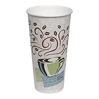 Dixie PerfecTouch 20 oz. Insulated Paper Hot Coffee Cup by GP PRO (Georgia-Pacific), Coffee Haze, 5320CD, 500 Count (25 Cups Per Sleeve, 20 Sleeves Per Case), Coffee Haze Design