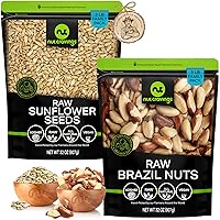 Raw Brazil Nuts + Raw Sunflower Seeds 32.oz 2 Pack Bundle